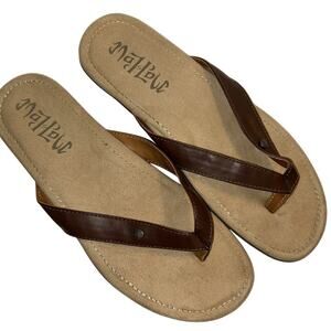 Mad Love Strappy Thong Brown Sandals Vegan Slip On Flip Flops Target Women’s 10